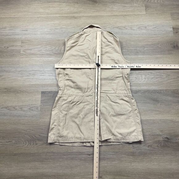 Ralph Lauren Sport Vest Womens Medium Beige Outdoor Hunting Utility Pockets - Picture 7 of 10